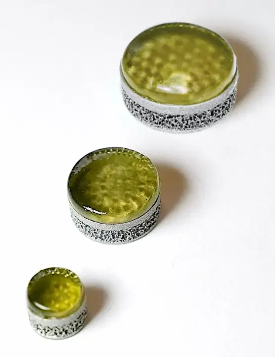 CyborGel GelPlug for Arthroscopic Knee Resurfacing, varying sizes.